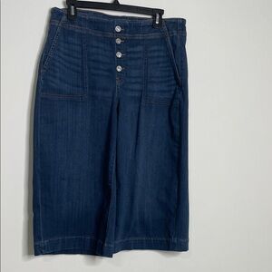 Chico's Dark Blue Wide Leg Capris